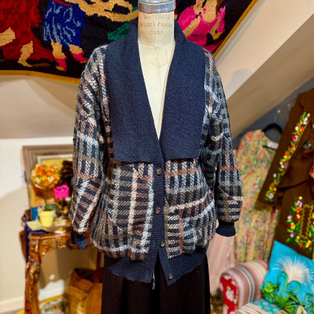 Kay‎ Cosserat for Bonwit Teller Vintage Stunning Wool Blend Cardigan Sweater - M